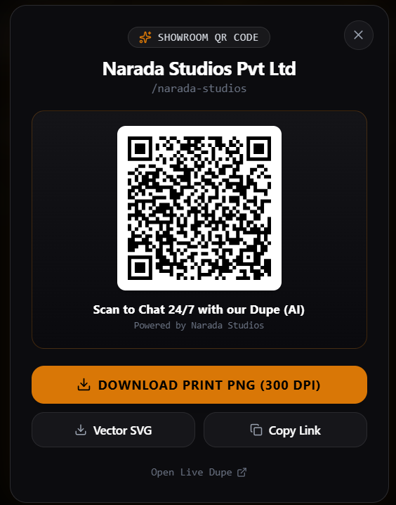 Dedicated Printable QR Code